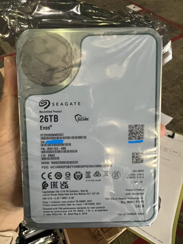 Seagate Exos ST26000NM000C 26TB 3.5 SATA 7200RPM